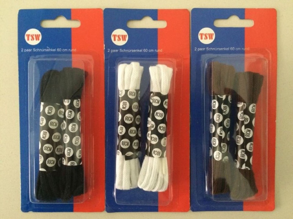 2 Paar Schnürsenkel rund 60cm