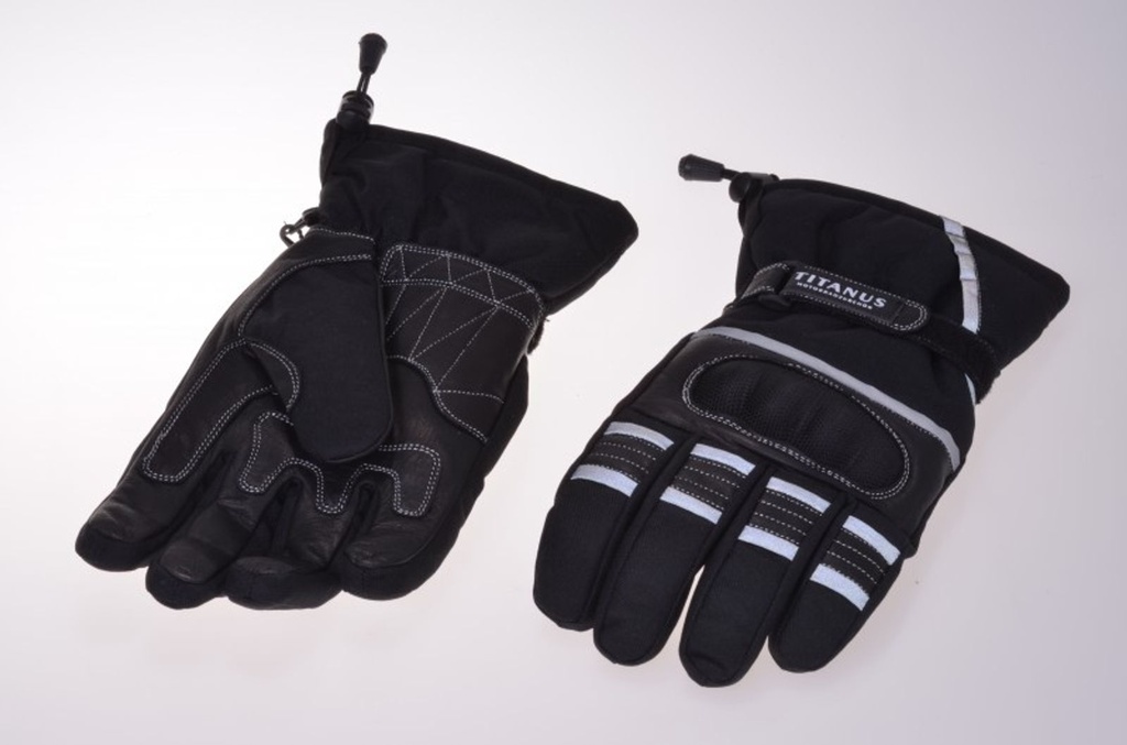 Motorrad Handschuhe Leder kurz schwarz M-XL
