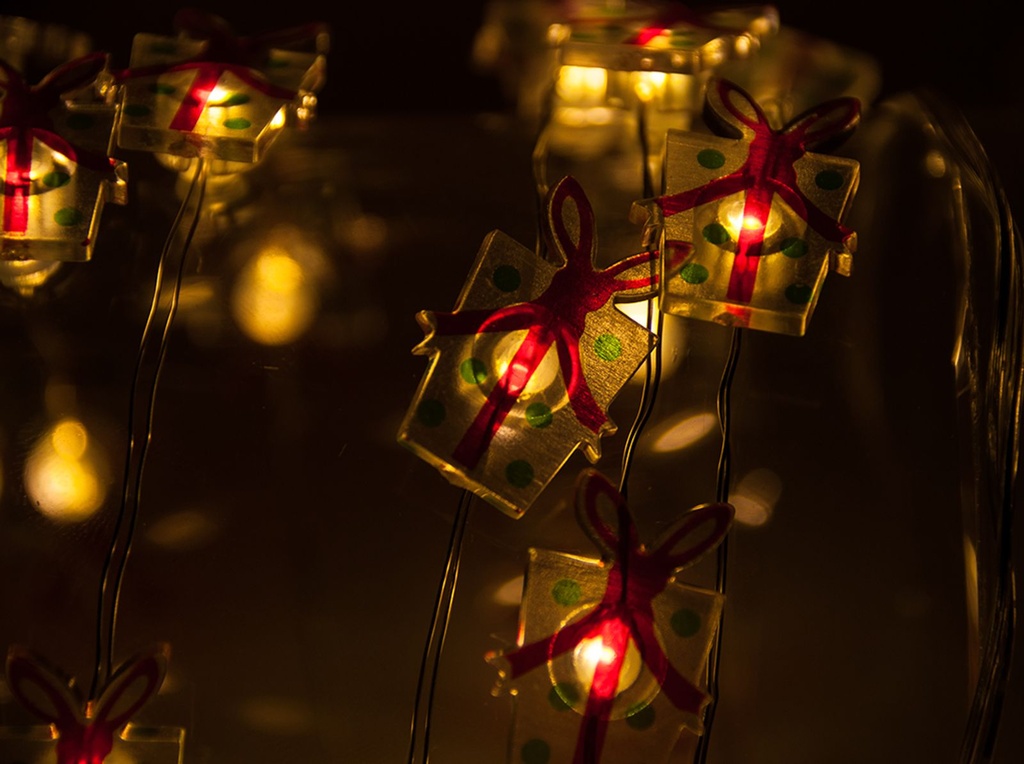 LED Kupferlichterkette Weihnachtsdeko