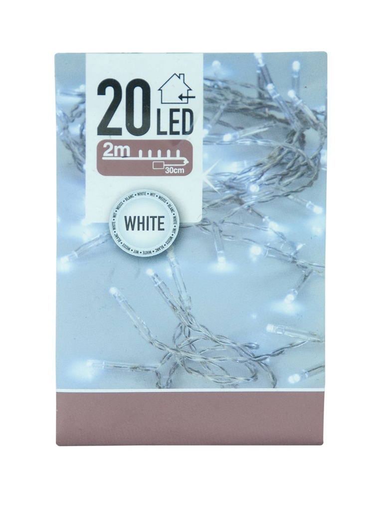 20 LED Lichterkette Batterie 2m