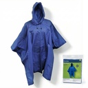 Regenponcho mit Kapuze blau Unisex