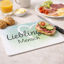 Frühstücksbrettchen Melamin mit Gummifüßen Motiv Lieblingsmensch