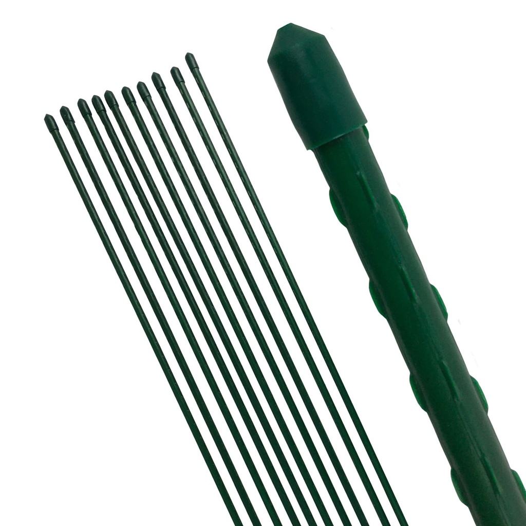 Pflanzstab Rankhilfe Stahl mit Kunststoff Ummantelung grün 120 cm