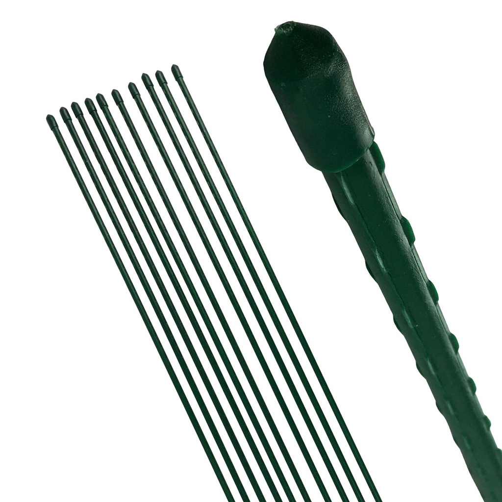 Pflanzstab Rankhilfe Stahl mit Kunststoff Ummantelung grün 90 cm