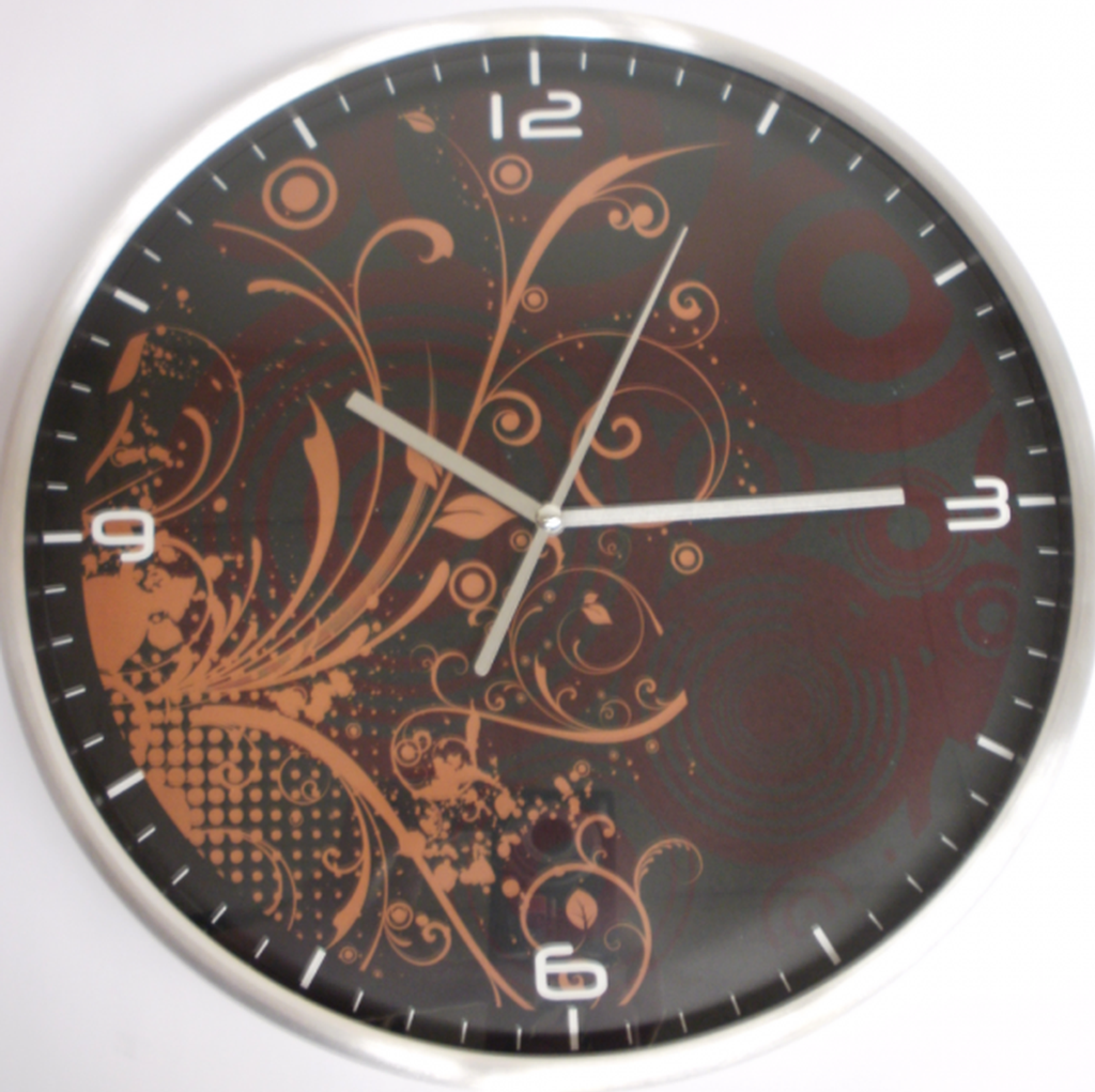 [1040] DESIGNER WANDUHR - UHR -  aus ALUMINIUM - ALU Modell: FANTASY #2
