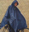 Regenponcho Unisex mit Kapuze blau Regencape Regenjacke Universalgröße