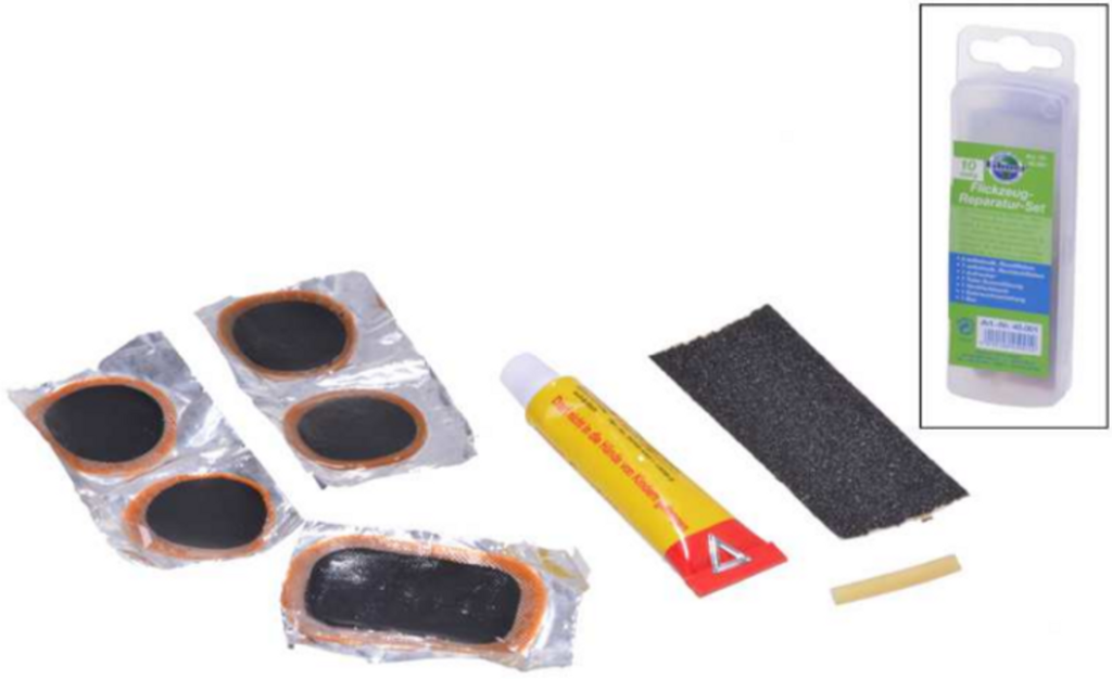 [1056] Fahrrad Reparatur Set 10 Teilig Flicken Fahrradreifen