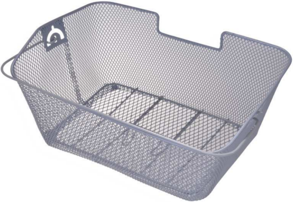 [1152] Fahrradkorb Metall Gepäckträger Silber