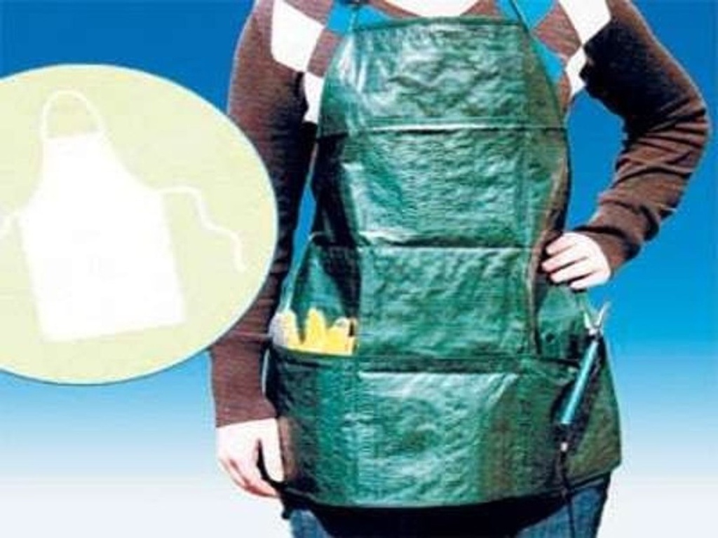 [1287] Gartenschürze mit Einsteck- und Brusttasche für Gärtner