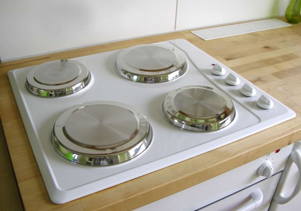 [1375] 4x HERD ABDECKPLATTEN ø 16-20cm Herdabdeckplatten Herd aus EDELSTAHL