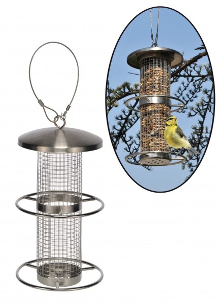 [1441] Edelstahl Vogelfutterstation wetterbeständig Vogel Futterstation