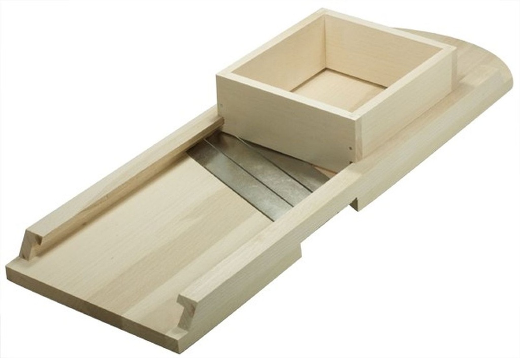 Krauthobel 3 Messer Perfekt für Gemüse, Gurken und Sauerkraut aus Holz