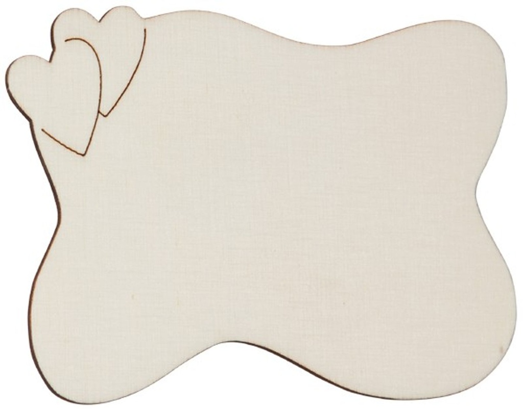 [2075] Holz Schild Laserbild Herz 84x65mm