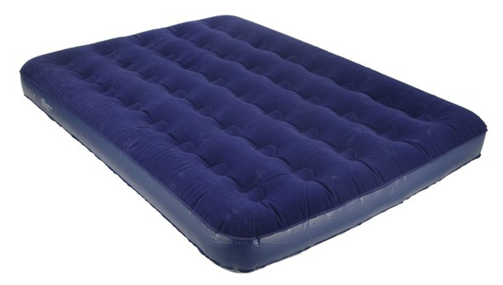 [2415] Velours Gästebett Luftmatratze Camping Bett 191 x 137 x 22cm