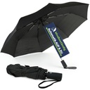 Regenschirm Automatiktaschenschirm windfest 97 cm schwarz mit Hülle