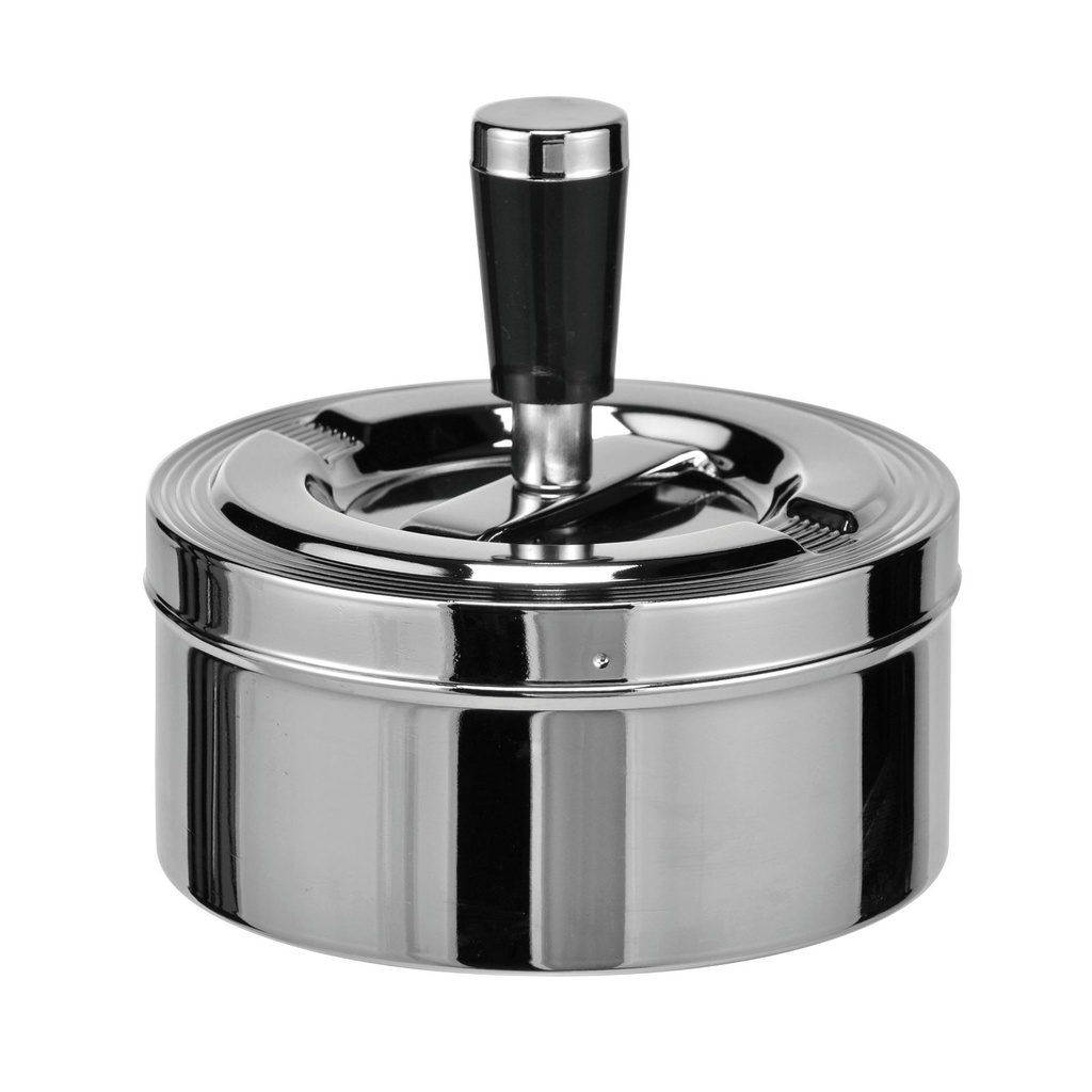 Drehaschenbecher Windaschenbecher verchromt