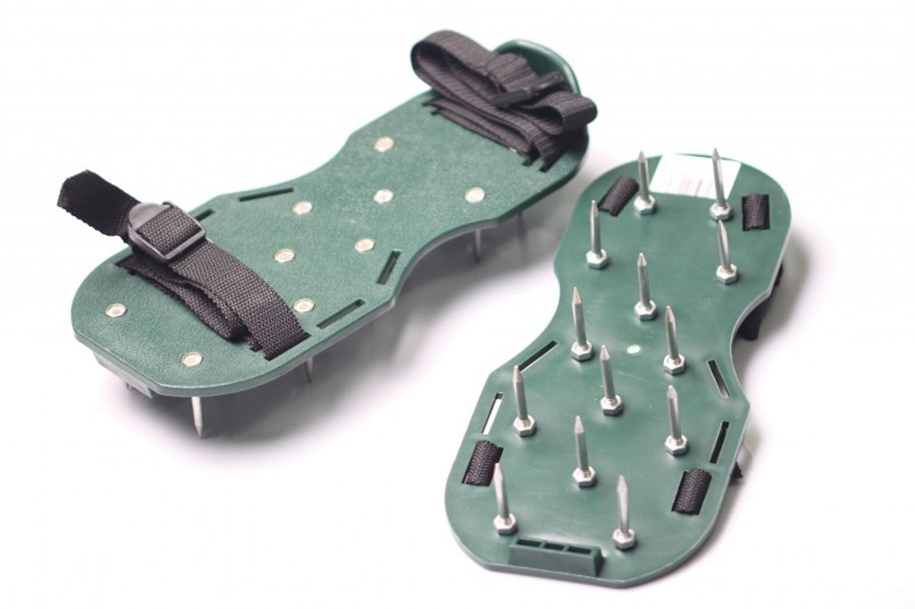 [2650] Rasenbelüfter Sandalen Schuhe Vertikutierer Nagelschuhe