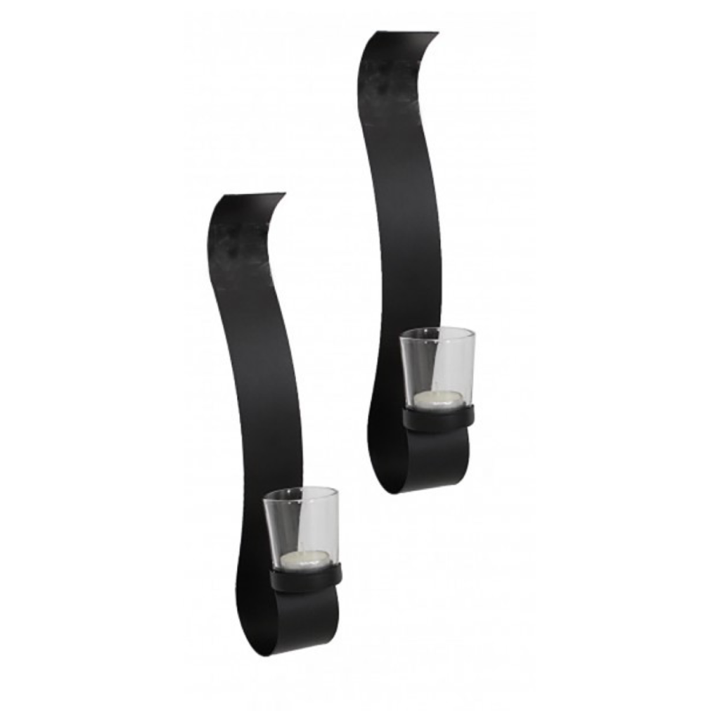 [2667] Wandkerzenhalter 2er Set Deko