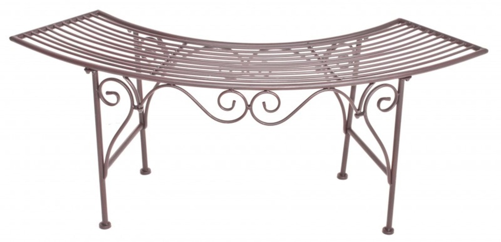 [2916] Bogenbank Gartenbank Rost-Optik Eisen