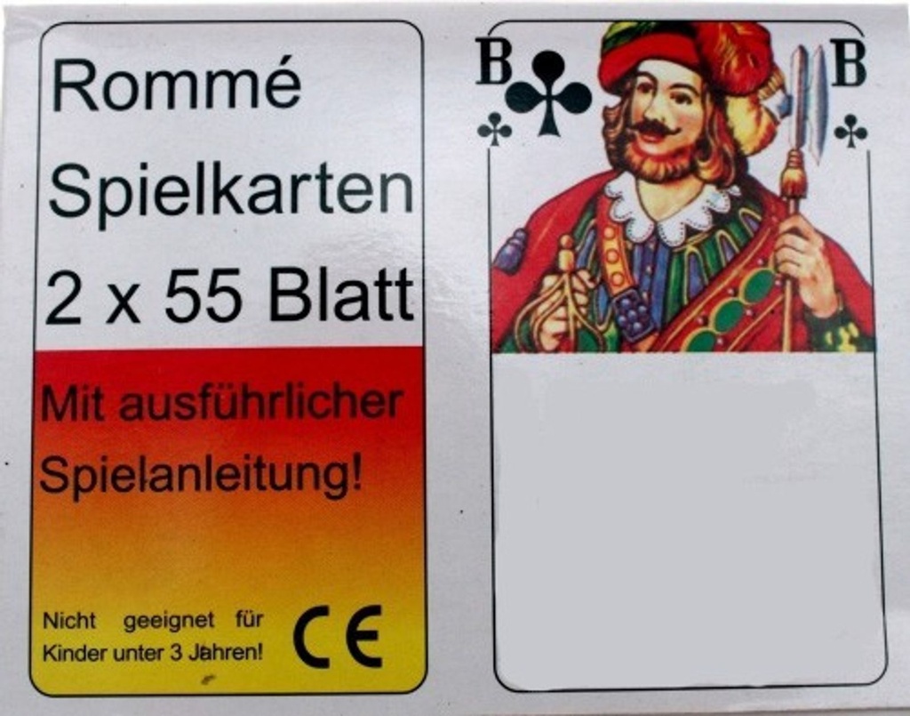 [3037] 2x55 Romme Spielkarten Set