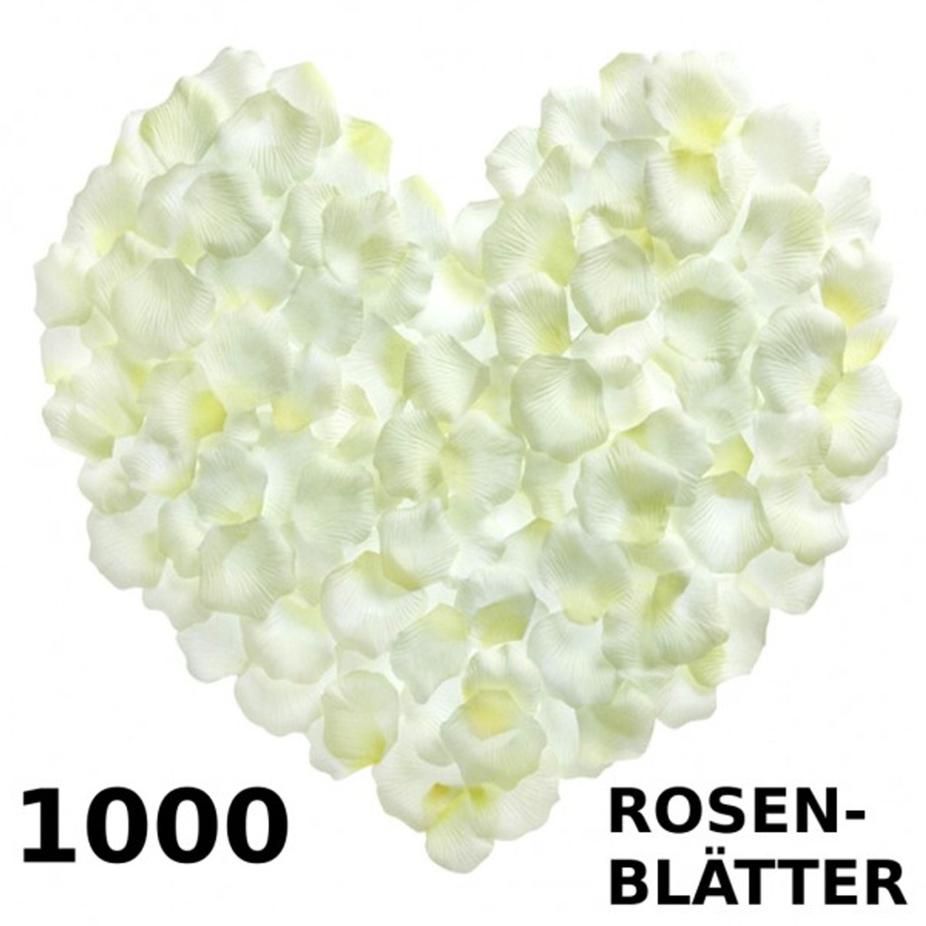 [3063] 1000 Rosenblätter Rosenblüten Rosen Blütenblätter Liebe Hochzeit Deko weiss