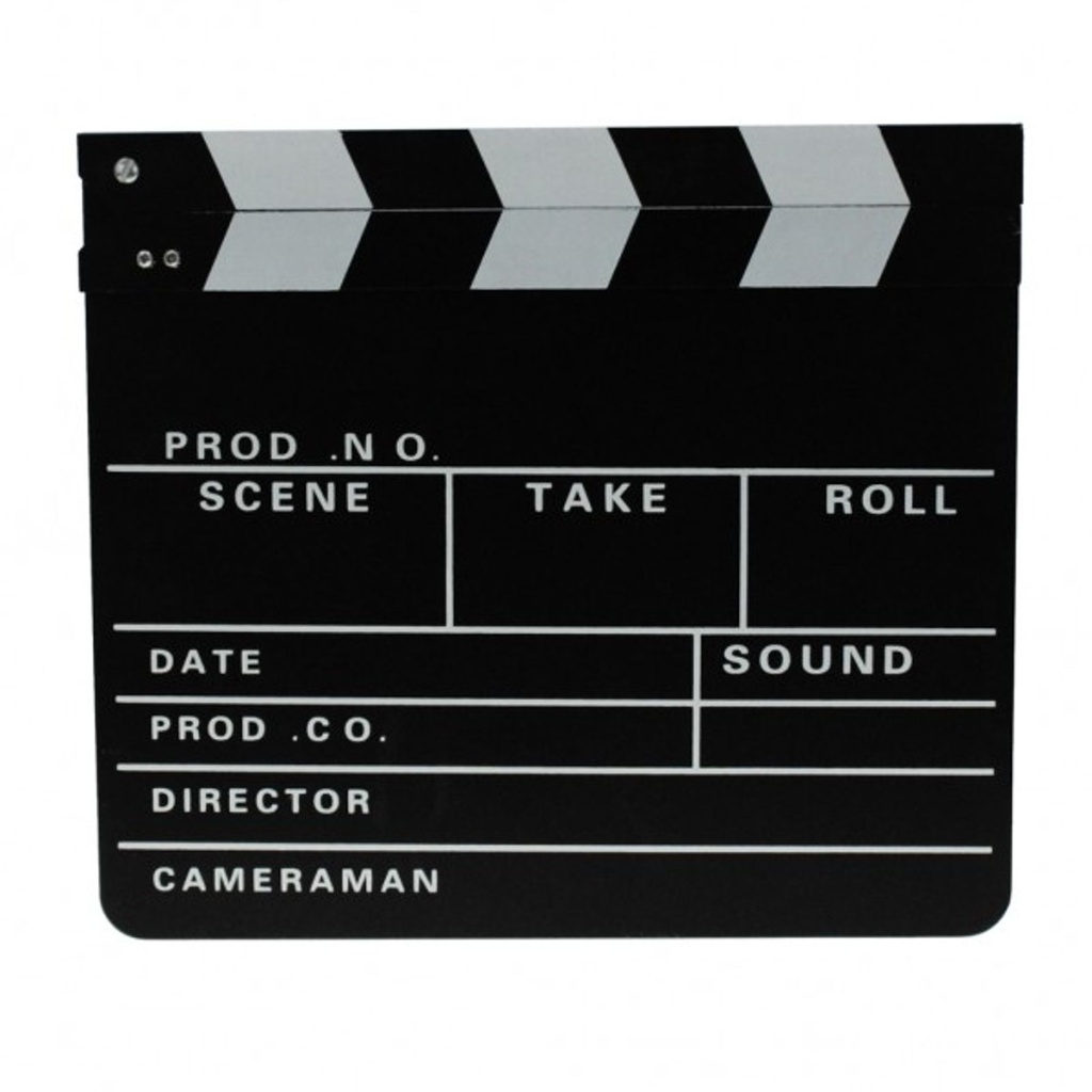 Filmklappe Regieklappe Regie Film Hollywood Klappe 30x26cm