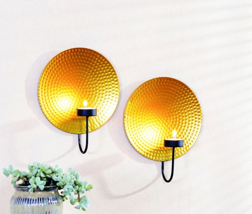 [3649] 2er Wandkerzenhalter Teelichthalter Deko