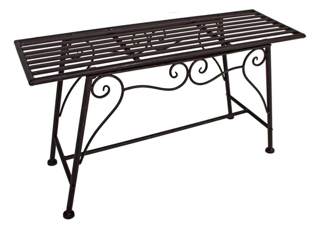 Gartenbank 2-Sitzer Dekobank Sitzbank Bank Parkbank Metall Rost-Optik