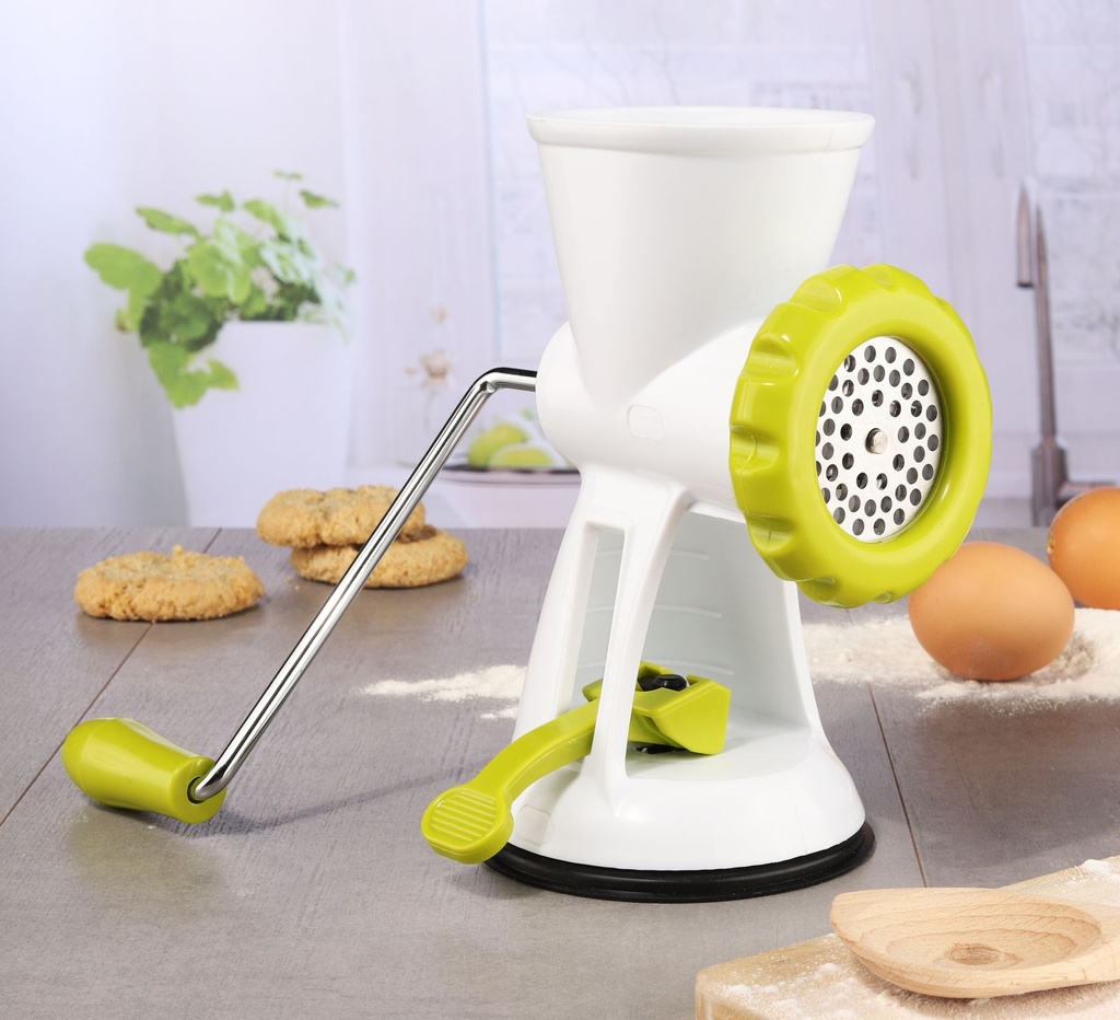 [7358] Fleischwolf manuell Edelstahl Kunststoff