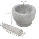 Mörser mit Stößel Reibe Zerkleinerer Gewürz Mühle aus Granit