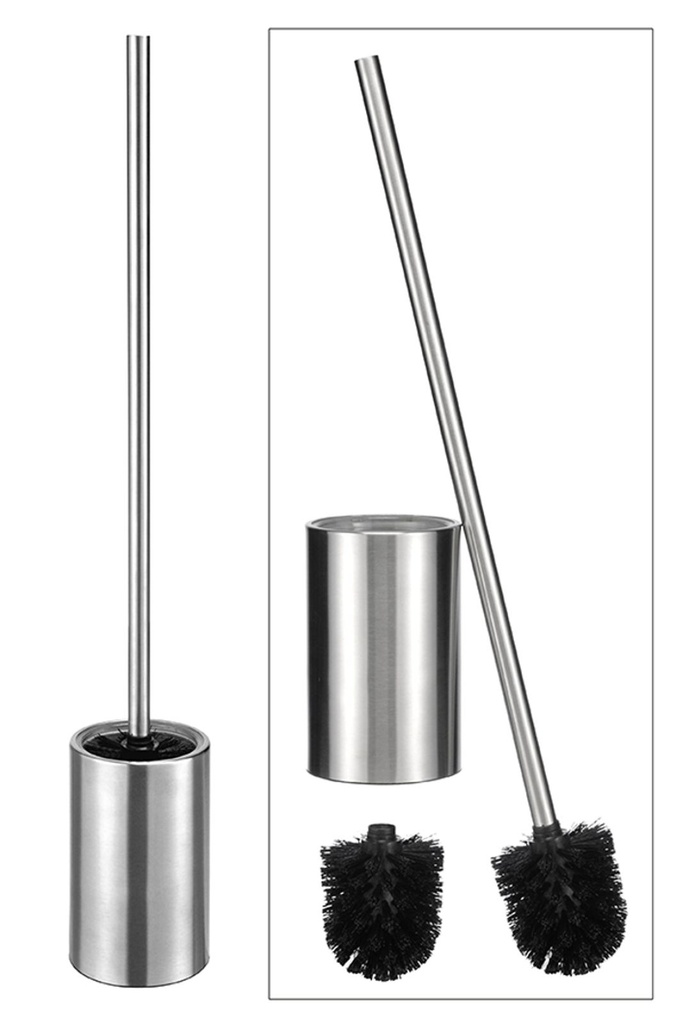 [8790] Edelstahl WC-Garnitur & Bürstenhalter