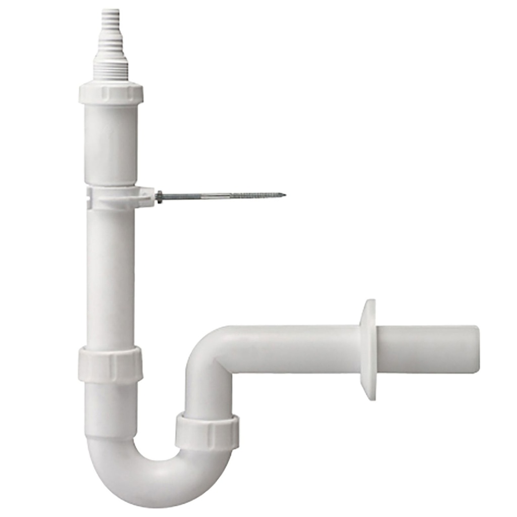 [8840] HAAS PP-Waschmaschinen-Siphon DN 50, weiß 1'' und 3/4''