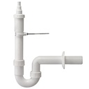 HAAS PP-Waschmaschinen-Siphon DN 50, weiß 1'' und 3/4''