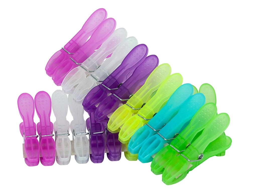 [9468] 24 Stück Wäscheklammern New Art Klammer Wäsche Bunt Kunststoff