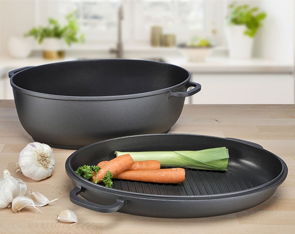 [9505] Aluguss Bräter mit Antihaftbeschichtung