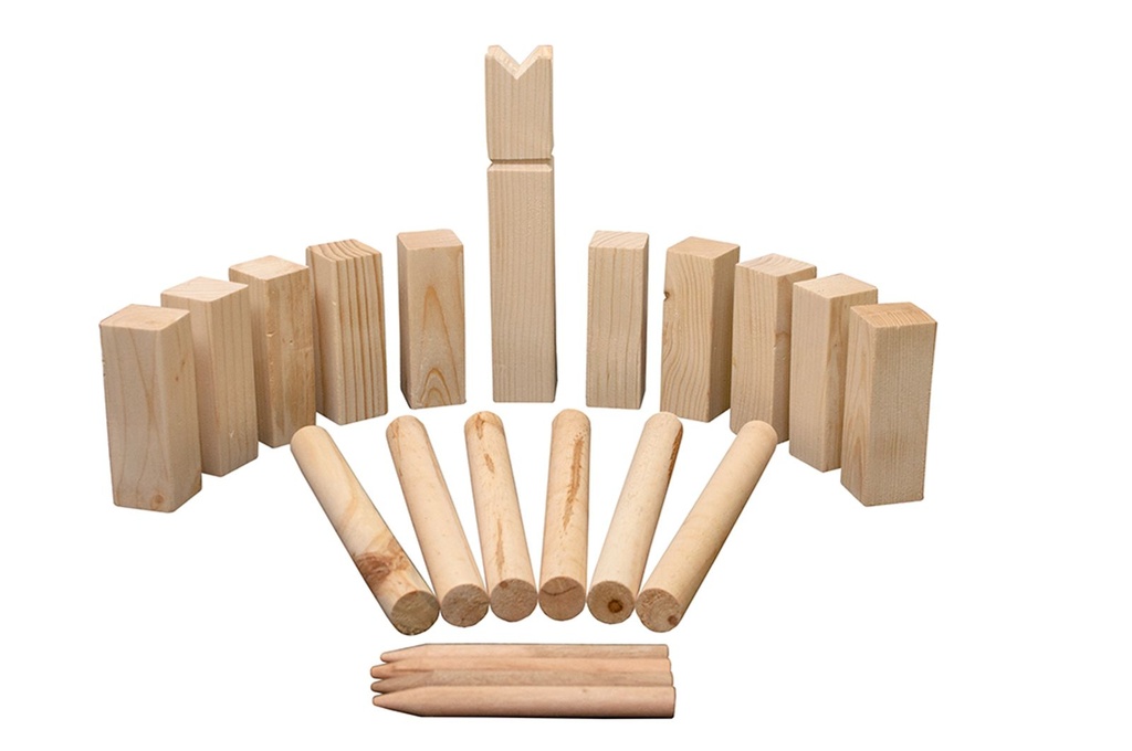 [9536] Strand Kubb Nordisches Wurfspiel Holz