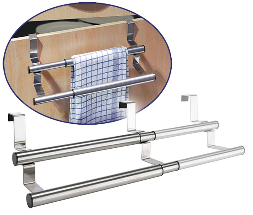 [9634] Edelstahl Handtuchhalter Schranktür ausziehbar