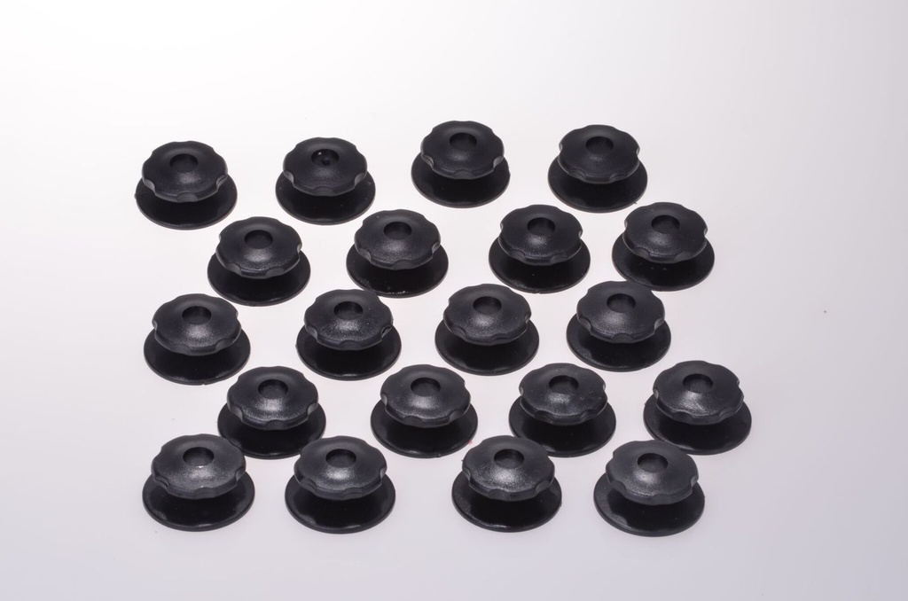 [9658] 20 Stück Rundknöpfe Befestigungsnoppen Noppen Knöpfe inkl Schrauben für Anhänger