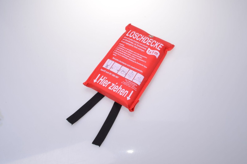 [9686] Löschdecke Feuerdecke Feuerlöschdecke Brandlöscher Fiberglas Decke 1x1 m