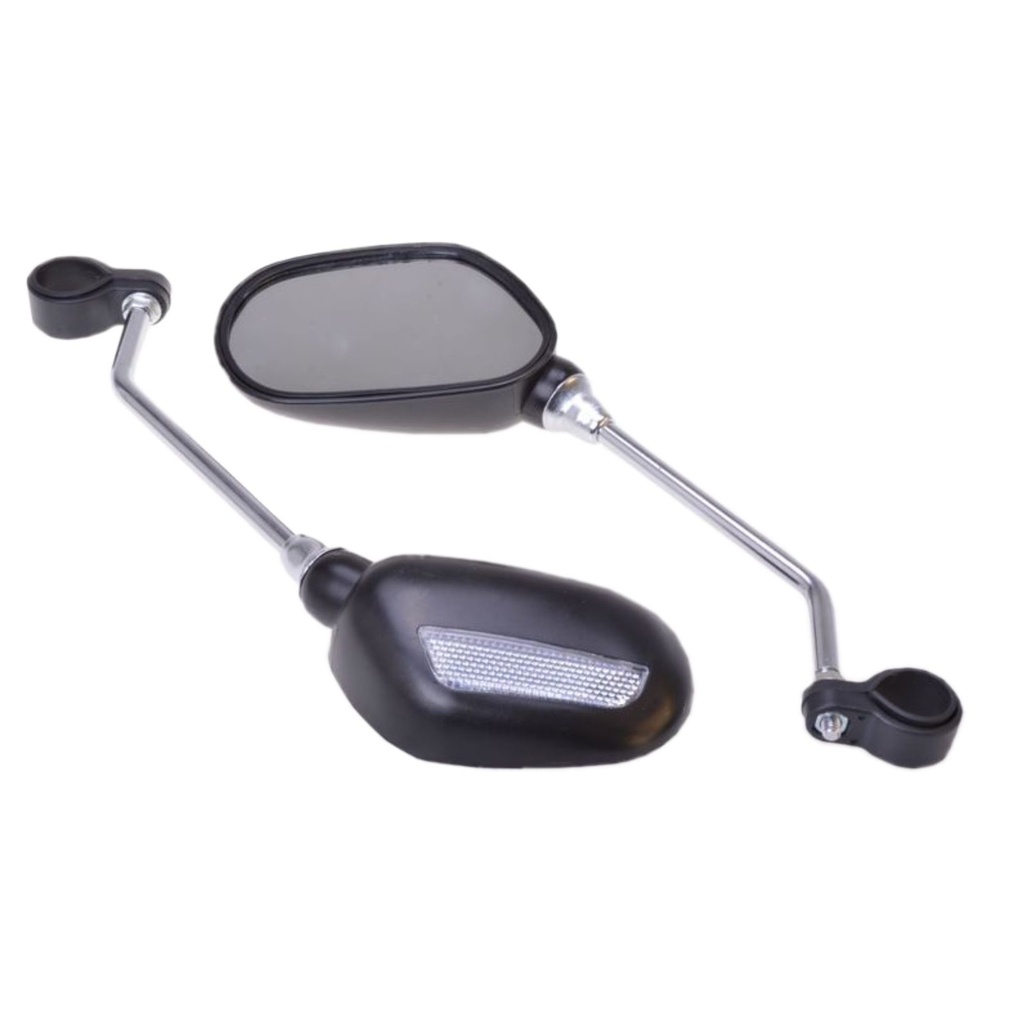 [9830] 2er Fahrradspiegel Lenkerspiegel mit Reflektor