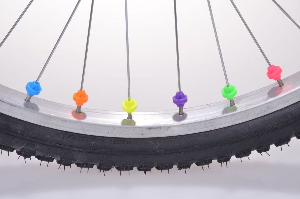 [9863] 36 Stück Speichendeko Speichenclips Fahrrad 6 Farben