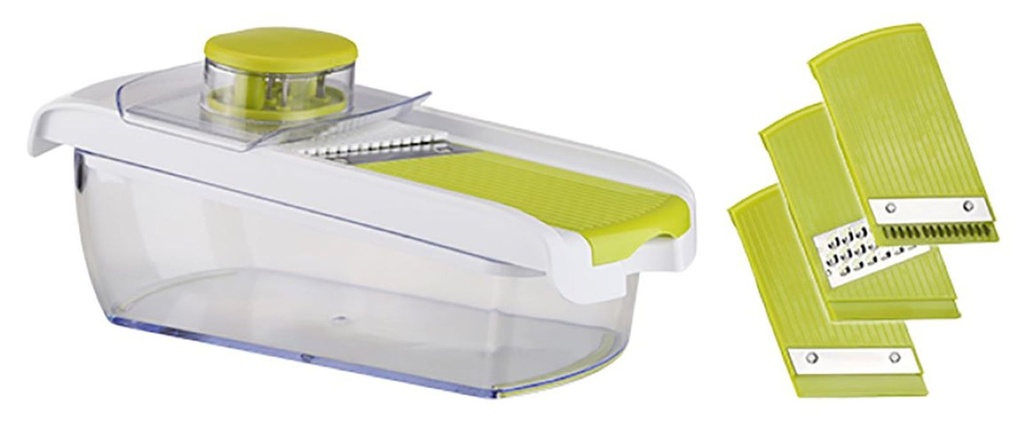 [9987] Gemüsereibe Set, Aufsätze & Auffangbehälter