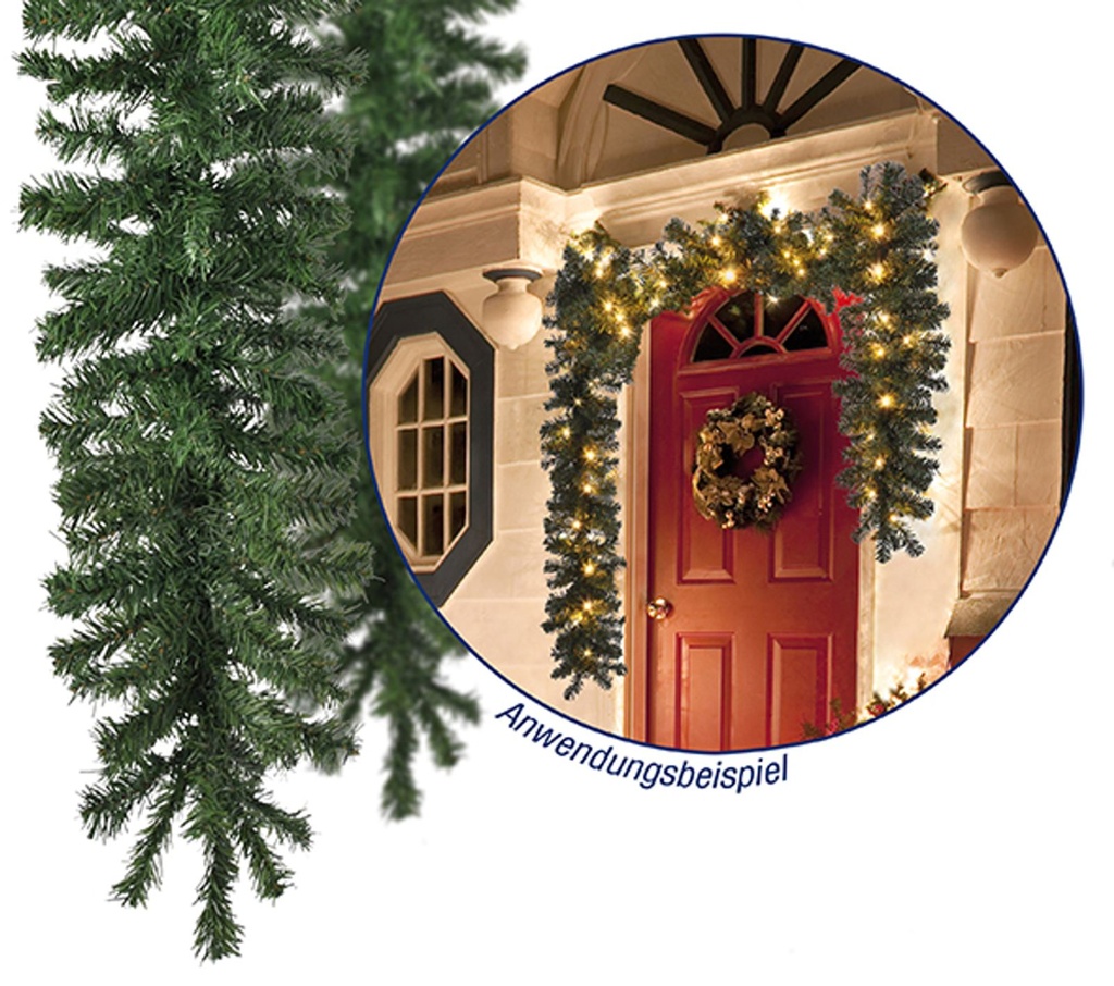 [10056] Künstliche Tannengirlande Deko 270 cm