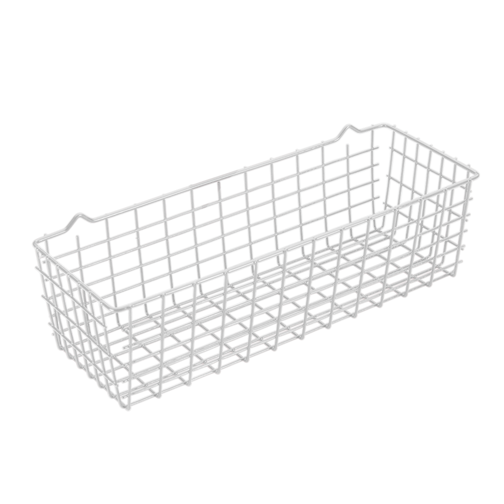 [12215] Allzweckkorb Regal Abtropfgitter Aufbewahrungskorb Weiß