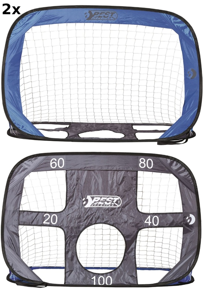 2 Stück Pop up Tor Fußballtor mit Tragetasche