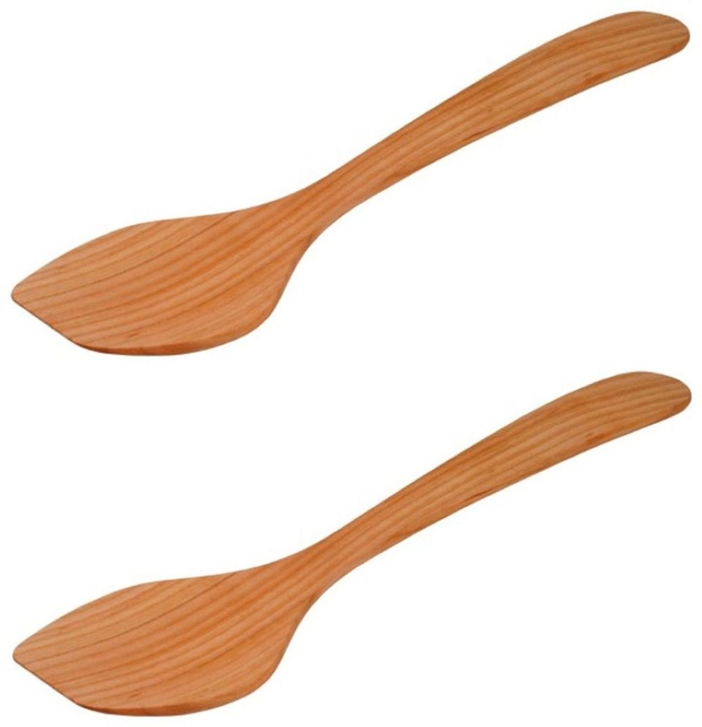 [12796] 2er Set Wokwender Pfannenwender Wok Holz Wok-Wender 37cm