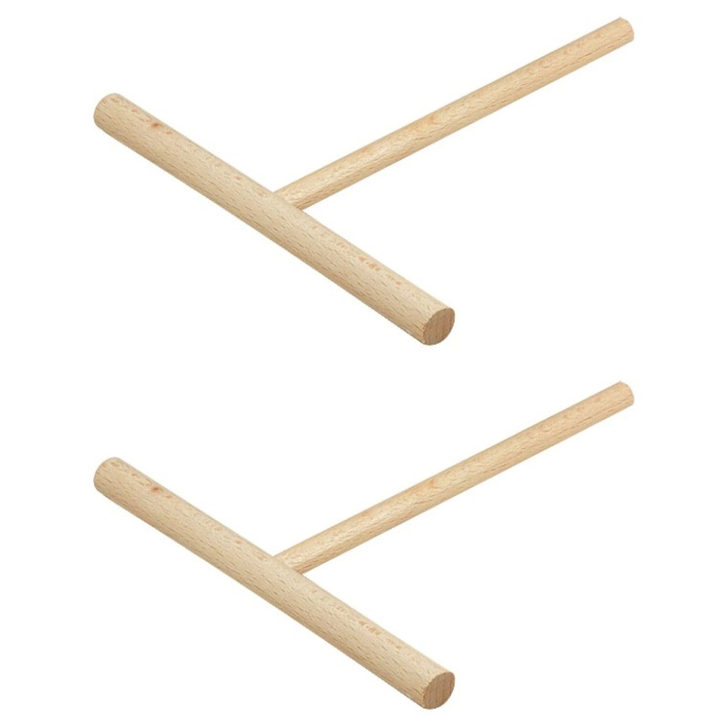 2er Crepesverteiler aus Holz Crepes Verteiler Teigverteiler Buchenholz 20 cm