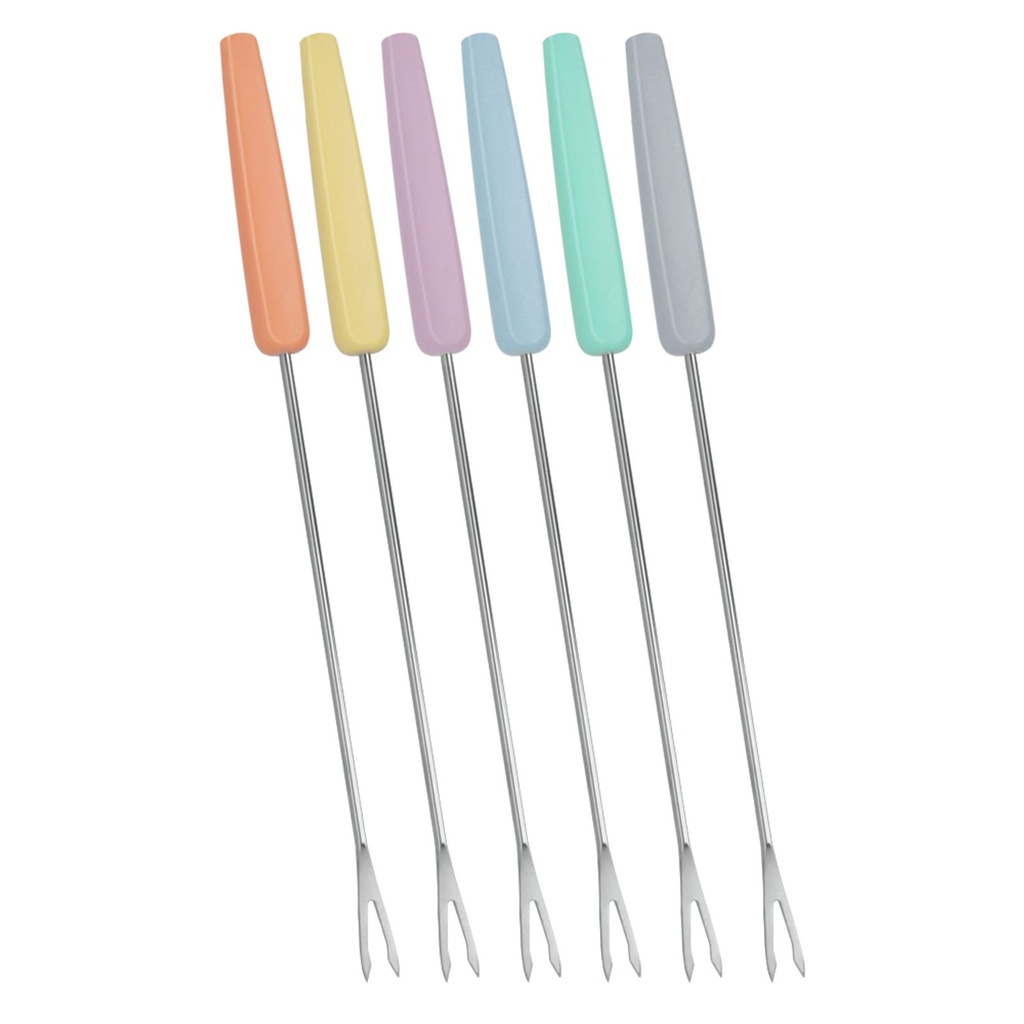 6er Set Fonduegabeln Fonduespieße Fonduebesteck Party Gabeln Spieße