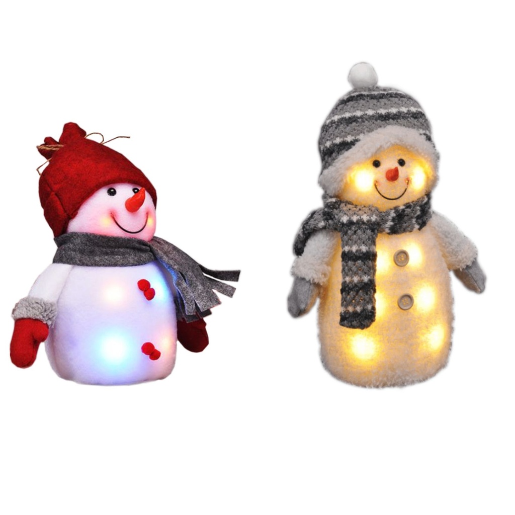 [13044] 2er Set Schneemann Deko Weihnachten Adventsdekoration