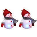 2er Set LED Deko Schneemann Figur Weihnachten